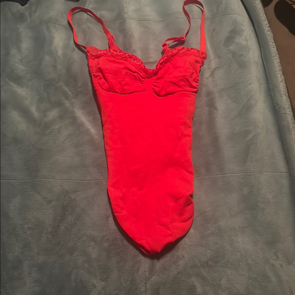 Skims Red Lace Bodysuit